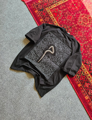 تیشرت فول گلدوزی (م) پنبه دو نخ رنگ مشکی